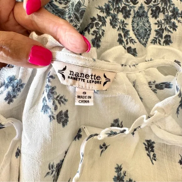 NWT Nanette Lepore floral print summer top S - Picture 8 of 12